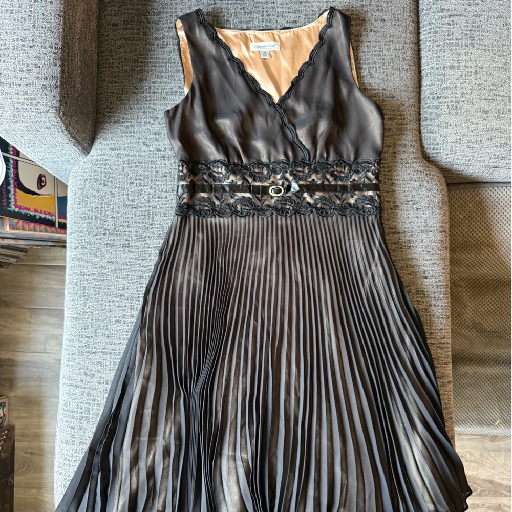 Coldwater Creek Black Lace Midi Dress